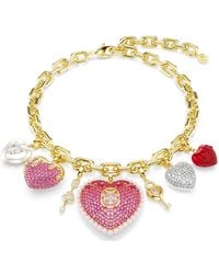 Swarovski - Idyllia Heart Key Charm Necklace - Lyst