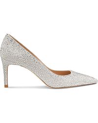 Swarovski - Tacchi stuart weitzman stuart power shine, bianchi - Lyst