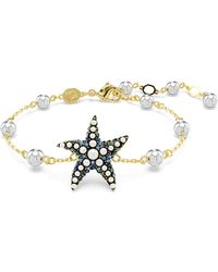 Swarovski - Idyllia armband, kristallperlen, seestern, mehrfarbig, goldlegierungsschicht - Lyst