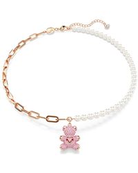Swarovski - Pendente teddy, crystal pearl, orso - Lyst