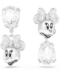 Swarovski - Disney minnie mouse drop-ohrhänger, asymmetrisches design - Lyst