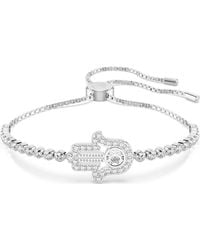 Swarovski - Imber Bangle, Mixed Cuts, 18K Finish - Lyst
