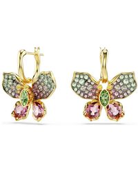 Swarovski - Idyllia drop-ohrhänger, verschiedene schliffe, pavé, schmetterling - Lyst