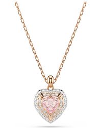 Swarovski - Pendente one, taglio heart, pavé, cuore - Lyst