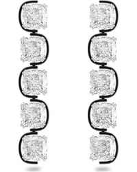 Swarovski - Orecchini pendenti harmonia, cristalli fluttuanti taglio cushion, bianchi, mix di finiture - Lyst