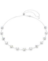 Swarovski - Collana Chroma, Taglio Misto, Stella, Bianca, Placcato Rodio - Lyst