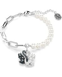 Swarovski - Bracelet swan, perle de cristal, cygne - Lyst