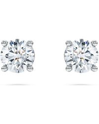 Swarovski - Eternity Solitaire Stud Earrings - Lyst