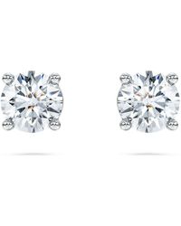 Swarovski - Eternity Solitaire Stud Earrings - Lyst
