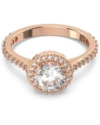 Swarovski - Anello cocktail constella, taglio princess, pavé - Lyst