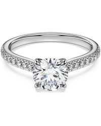 Swarovski - Eternity Solitaire Ring, Lab-Grown Diamonds 1.2 Ct Tw, Round Shape, 14K - Lyst