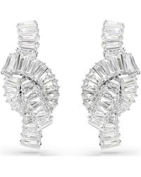 Swarovski - Matrix ohrringe, baguette-schliff, knoten - Lyst