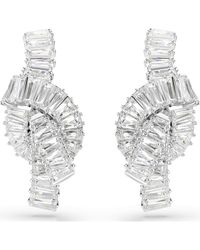 Swarovski - Boucles d'oreilles matrix, taille baguette, nœud - Lyst