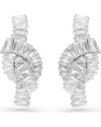 Swarovski - Matrix ohrringe, baguette-schliff, knoten - Lyst