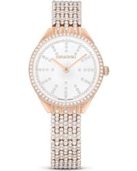 Swarovski - Reloj attract, fabricado en suiza, recubierto en pavé, brazalete de metal, tono oro rosa, acabado tono oro rosa - Lyst