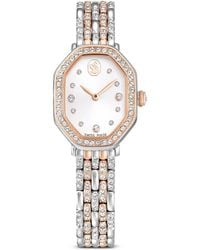 Swarovski - Dextera octagon uhr, schweizer produktion, metallarmband - Lyst