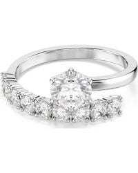 Swarovski - Matrix offener ring, rundschliff - Lyst