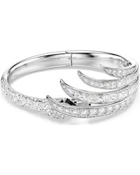 Swarovski - Vienna Bangle, Mixed Cuts, Swan, Rhodium Plated - Lyst