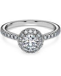 Swarovski - Eternity Halo Solitaire Ring, Lab-Grown Diamonds 0.8 Ct Tw, Round Shape, 14K - Lyst
