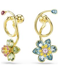 Swarovski - Idyllia drop-ohrhänger, asymmetrisches design, verschiedene schliffe, blume - Lyst