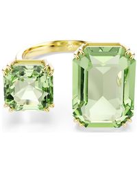Swarovski - Millenia Open Ring, Octagon Cut, 18K Finish - Lyst