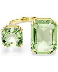 Swarovski - Anello Aperto Millenia, Taglio Ottagonale, Placcato Color Oro - Lyst