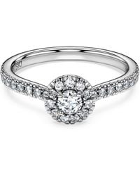Swarovski - Eternity Halo Solitaire Ring, Lab-Grown Diamonds 0.45 Ct Tw, Round Shape, Sterling - Lyst