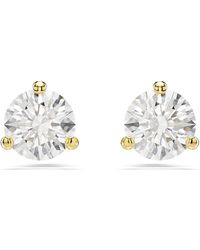Swarovski - Solitaire ohrstecker, rundschliff - Lyst