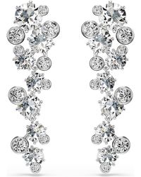 Swarovski - Orecchini pendenti constella, taglio misto, bianchi, placcato rodio - Lyst