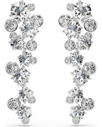 Swarovski - Constella Rhodium Plated Drop Earrings - Lyst