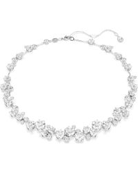 Swarovski - Constella All-around Necklace With White Circle Cut Crystals On A Rhodium Finish Setting - Lyst