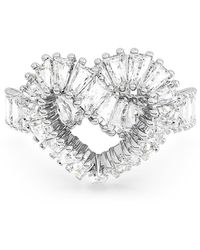 Swarovski - Anello Matrix, Taglio Misto, Cuore, Placcato Rodio - Lyst