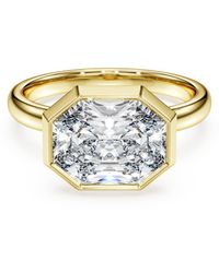 Swarovski - Eternity ring mit kesselfassung, im labor gezüchtete diamanten 3,0 ct tw, achteckform, 18k gelbgold - Lyst