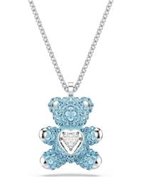 Swarovski - Crystal Teddy Pendant Necklace - Lyst