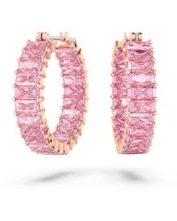Swarovski - Matrix Hoop Earrings - Lyst