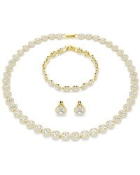 Swarovski - Una Angelic-Tone Plated Set - Lyst