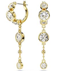 Swarovski - Imber Drop Earrings, Round Cut, 18K Finish - Lyst