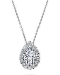 Swarovski - Eternity Halo Solitaire Pendant - Lyst