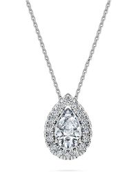 Swarovski - Eternity Halo Solitaire Pendant - Lyst
