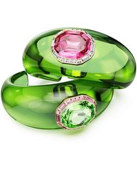 Swarovski - Dulcis set, oktagon-schliff, pavé, mehrfarbig, goldlegierungsschicht - Lyst