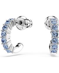 Swarovski - Mini hoop kreolen, rundschliff - Lyst
