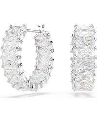 Swarovski - Pendientes de aro matrix - Lyst