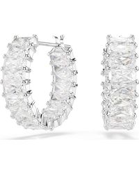 Swarovski - Matrix Hoop Earrings - Lyst