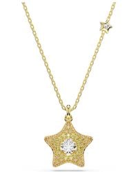 Swarovski - Sublima anhänger, rundschliff, stern, mehrfarbig, 18k goldbeschichtet - Lyst