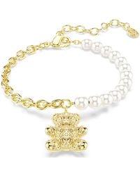 Swarovski - Idyllia armband, kristallperle, rundschliff, teddy - Lyst