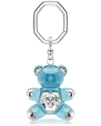 Swarovski - Portachiavi Teddy, Orso, Placcato Rodio - Lyst