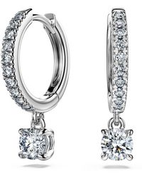 Swarovski - Eternity Drop Earrings, Lab-Grown Diamonds 0.7 Ct Tw, Round Shape, 14K - Lyst