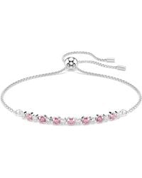 Swarovski - Matrix Bracelet, Round Cut, Rhodium Plated - Lyst