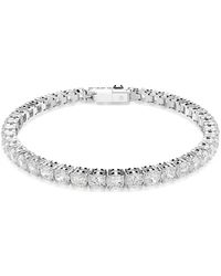 Swarovski - Matrix Tennis-Tone Plated Bracelet - Lyst