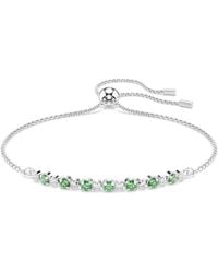 Swarovski - Matrix Bracelet, Round Cut, Rhodium Plated - Lyst